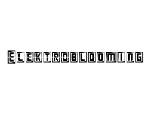 Elektroblooming Demo font