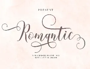 Romantic font