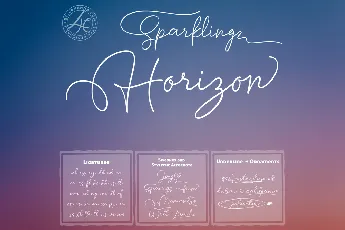 Sparkling Horizon font