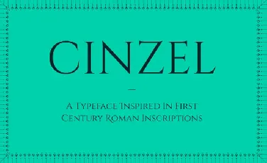 Cinzel font