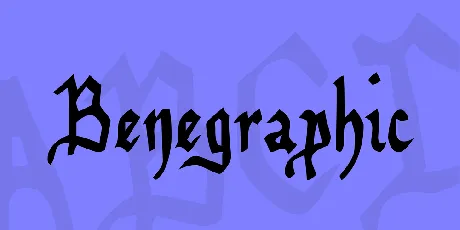 Benegraphic font