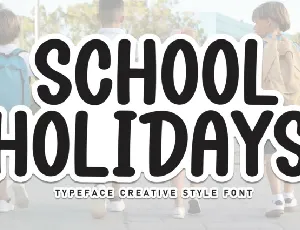 School Holidays Display font
