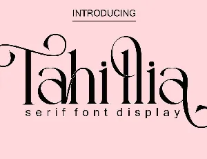 Tahillia font