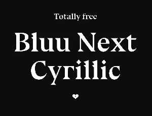 Bluu Next Cyrillic font