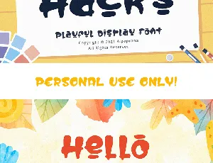 Life Hacks font