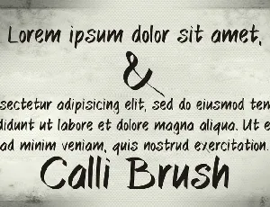 CalliBrush font