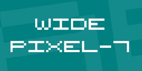 Wide Pixel-7 font