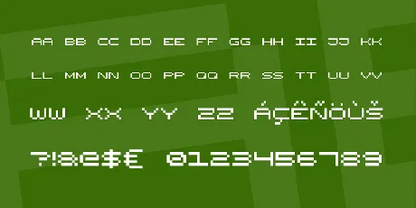 Wide Pixel-7 font