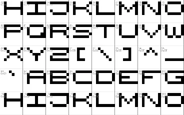 Wide Pixel-7 font