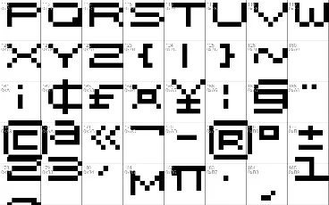 Wide Pixel-7 font