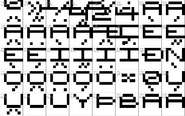 Wide Pixel-7 font