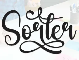 Sorter Script font