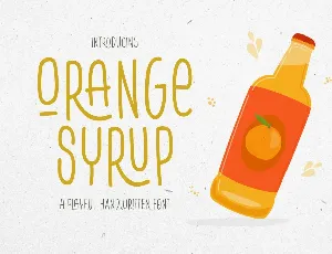Orange Syrup font