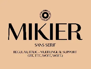 Mikier font