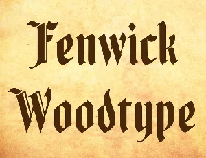 Fenwick Woodtype font