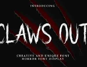 Claws Out Brush font