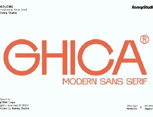 Ghica font