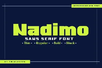 Nadimo personaluse font