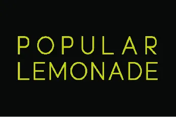 Popular Lemonade font