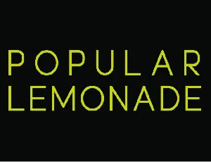 Popular Lemonade font