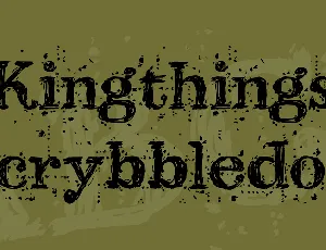 Kingthings Scrybbledot font