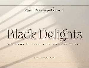 Black Delights font