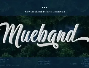 Mueband Calligraphy font