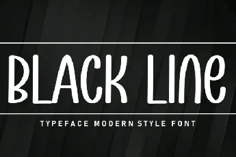 Black Line Display font