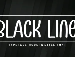 Black Line Display font