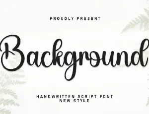 Background Script font