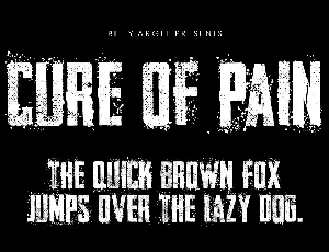 CURE OF PAIN font
