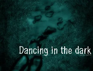 Dancing in the dark font