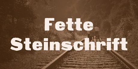 Fette Steinschrift font