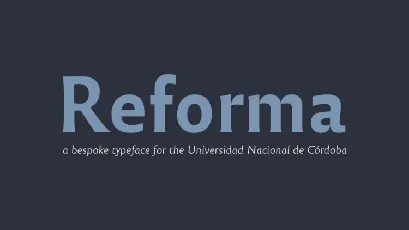 Reforma Family font