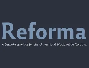 Reforma Family font