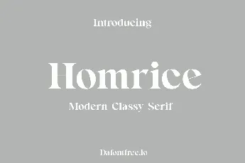 Homrice font