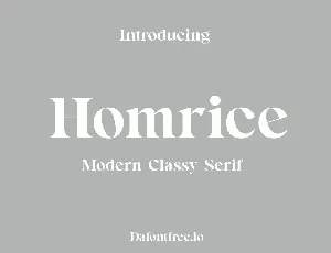 Homrice font