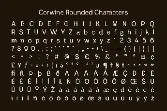 Corwine Rounded font