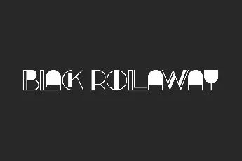 Black Rollaway Demo font