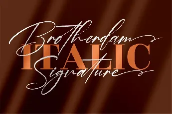 Brotherdam Signature font