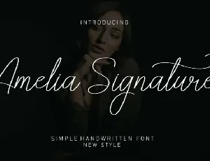 Amelia Signature font