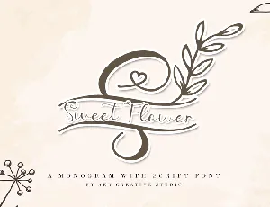 Sweet Flower Monogram font