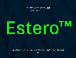 RNS Estero font