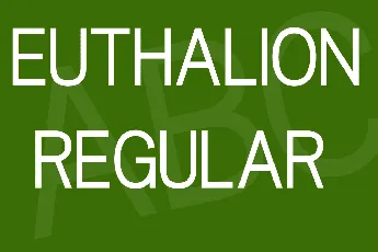 Euthalion font