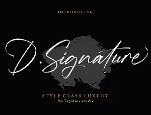 D.Signature font