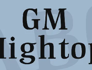 GM Hightop font