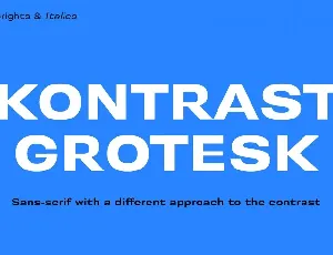 Kontrast Grotesk Family font