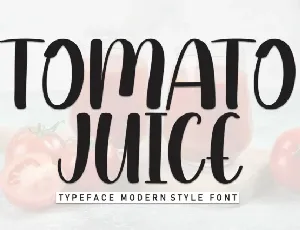 Tomato Juice Display font