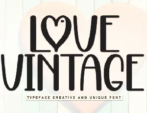 Love Vintage Display font