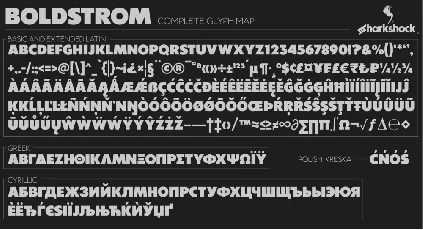 Boldstrom font